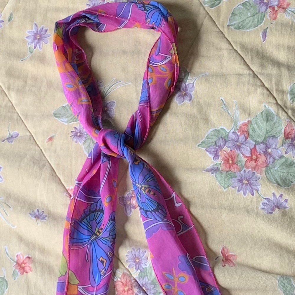 Vintage butterfly scarf